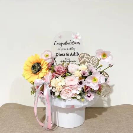 Bloom Box Akrilik Ucapan Wedding Serang